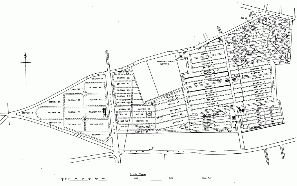 Earlham Cemetery Map